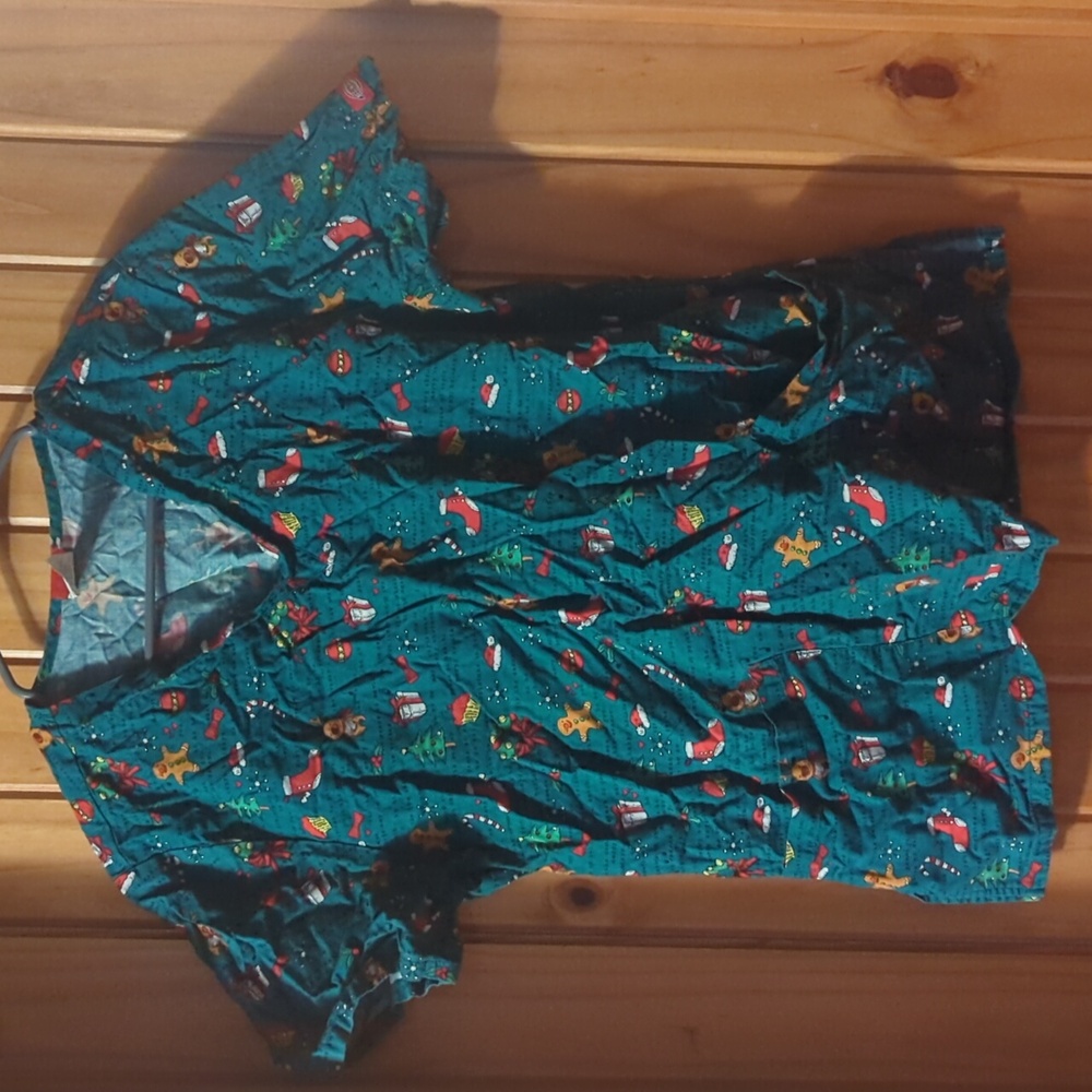 Dickies Brand Christmas Scrub Top